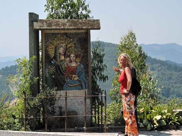 Mozaiek van Matia met kindje jezus