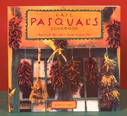 Omslag van Pasqal cafe's kookboek, in het oranje, met pepertjes