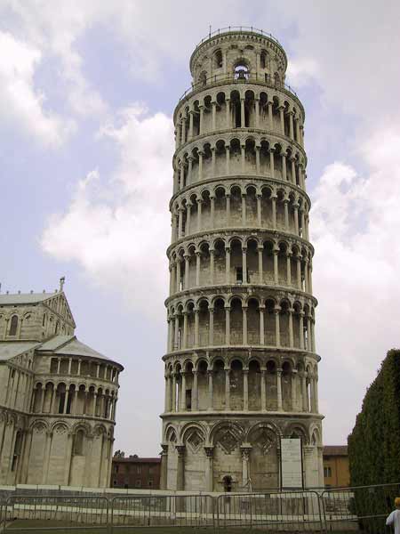 Toren van Pisa, recht op de foto gezet
