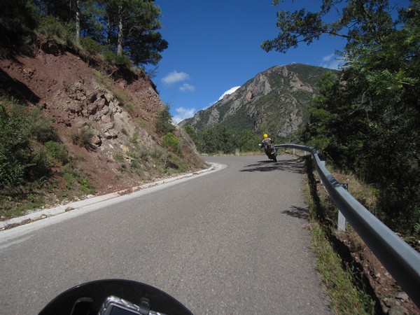 Tenere op bergweg