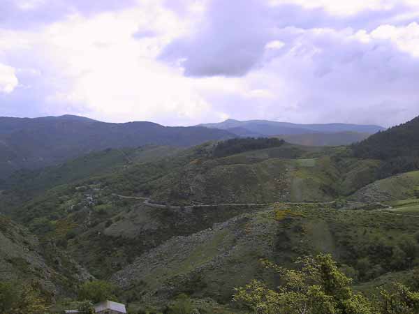 Hills, and a road against the flanks