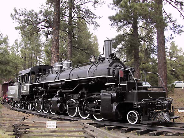 steam engine in the woods