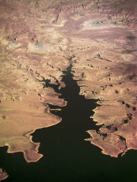 Ondergelopen canyon vanuit de lucht