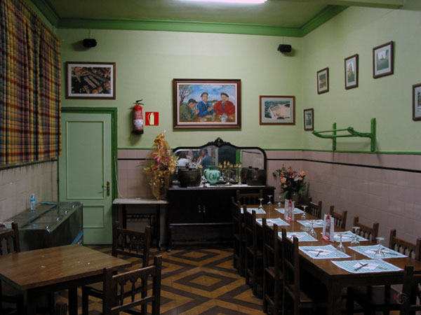Interieur van restaurantje