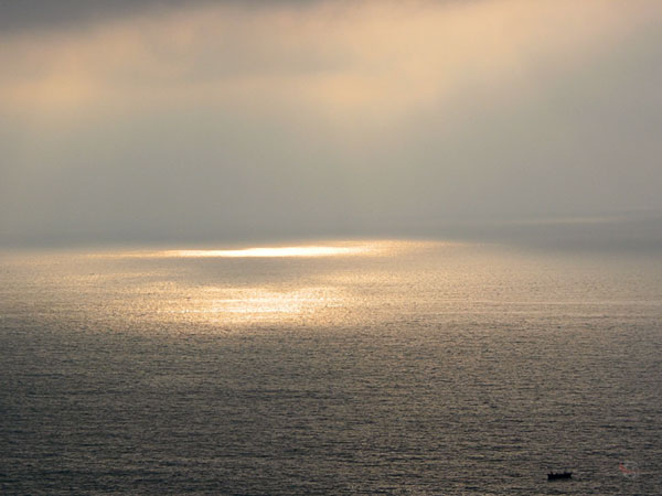 Wolken boven de zee