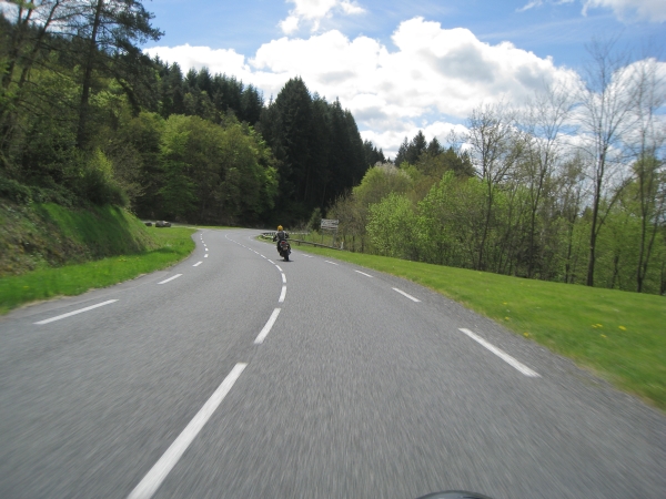 Motorrijder en bochten