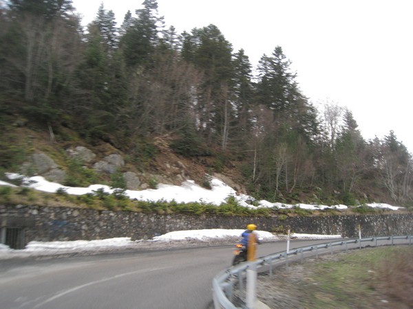 Tenere, sneeuw in de berm