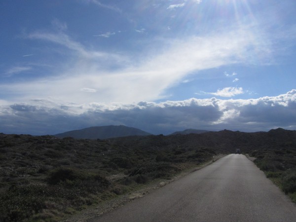 weg, wolken, zon