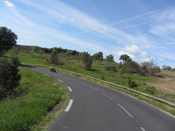 Motorrijder in de bocht