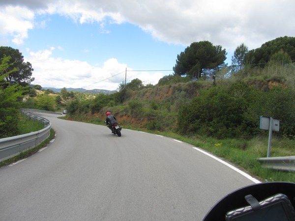 Motorrijder in de bocht