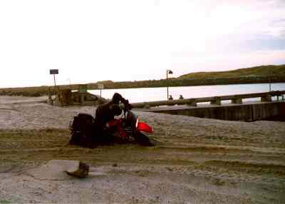 Ernst stuck in the sand with the R1100GS