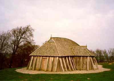 Wooden tent-loke house