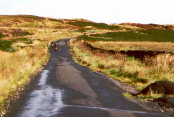 bad tarmac through the moors