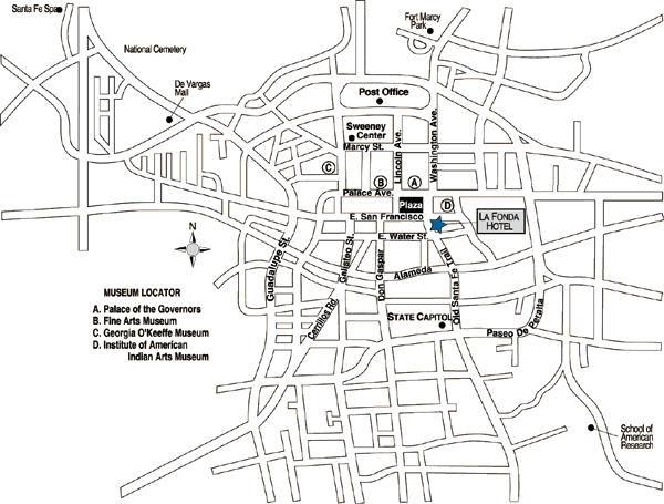 Plattegrond van Santa Fe