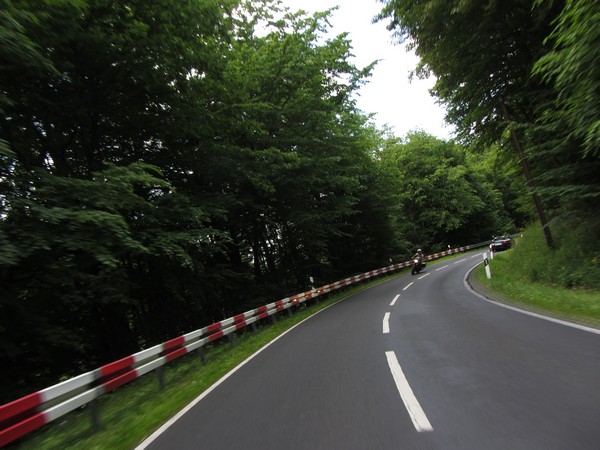 Motorrijder in de bocht