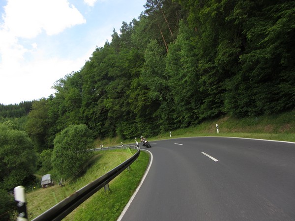 Motorrijder in de bocht