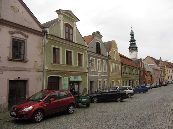 Gekleurde lage huizen