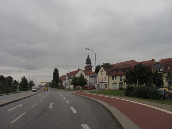 Houses and a church