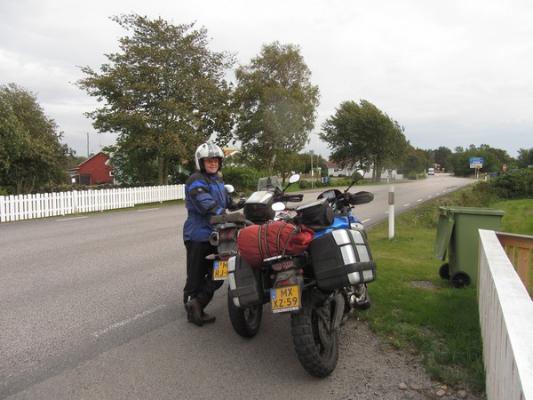 Sylvia bij de motoren