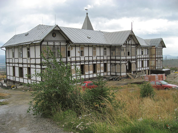 Groot huis met veel hout