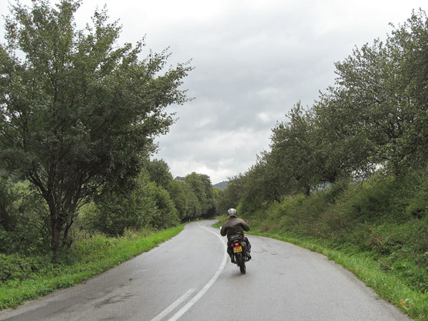 Motorweggetje in het groen