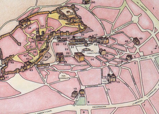 Plattegrond van Trujillo