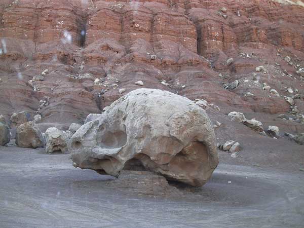 Rock in the form of a big skull