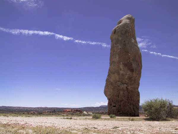 Een soort rechtopstaande menhir