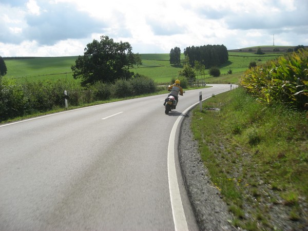 Motorrijder in bocht